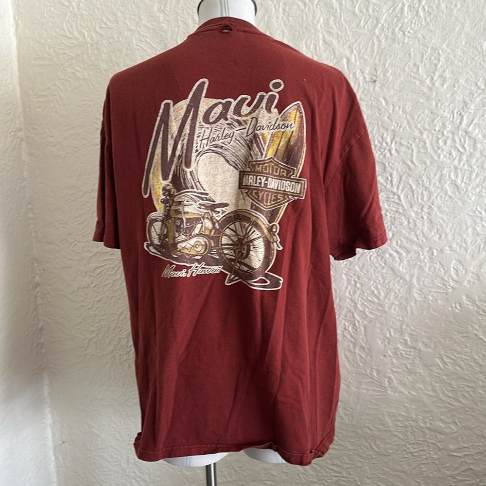 Harley-Davidson Maui Hawaii Surfboard Motorcycle Biker T-Shirt
